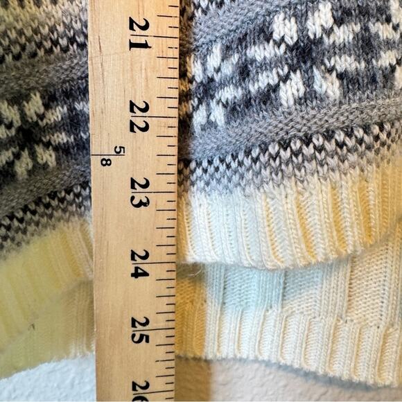 Vintage Cape Cod Wool Cream Grey Fair Isle Sweater Vest Womens L Preppy Winter - Picture 3 of 7